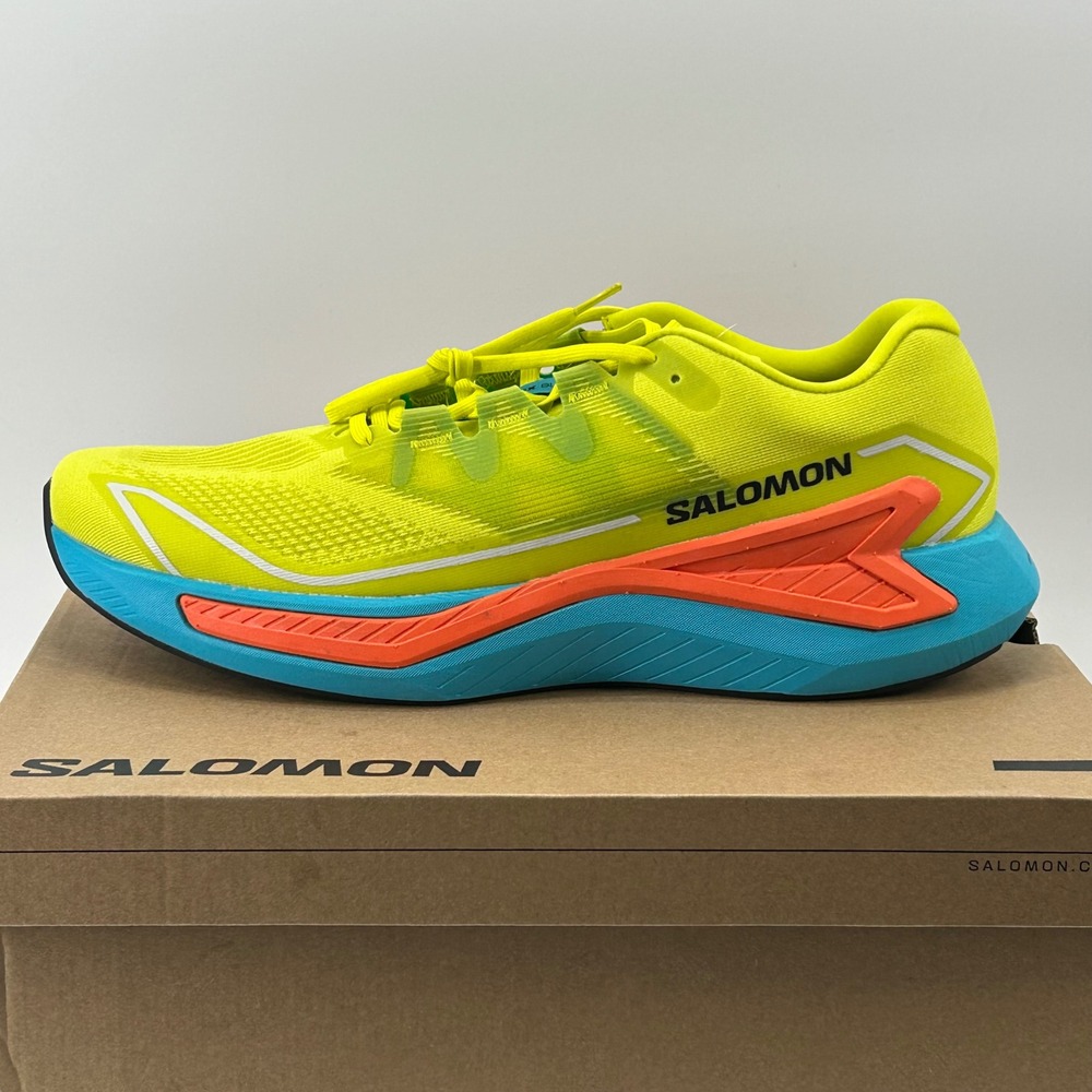 Salomon DRX Bliss Mens 14 Yellow Blue Orange 474391 Running Shoes New